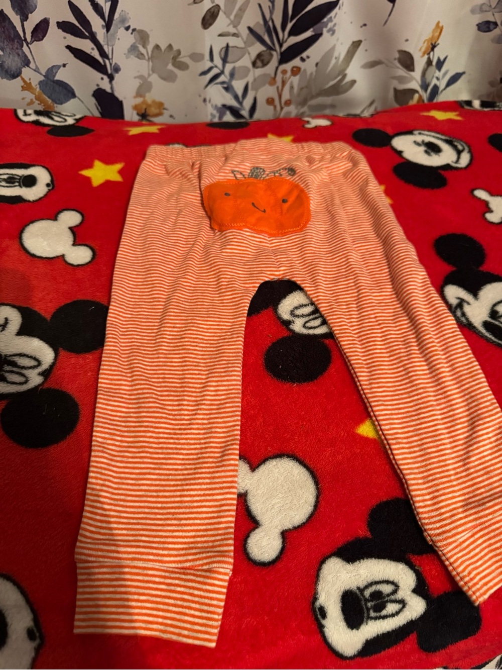 Orange Carters Striped Pumpkin Back Kids Pants Size 18 Months C5